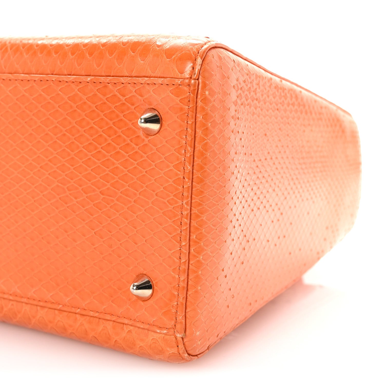 Christian Dior Snakeskin Medium Lady Dior Orange 10 of 10