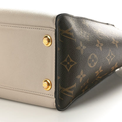 Louis Vuitton Calfskin Monogram On My Side MM Greige 9 of 9