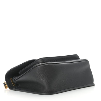 Louis Vuitton Grained Calfskin Lockme Chain Bag Black 4 of 10