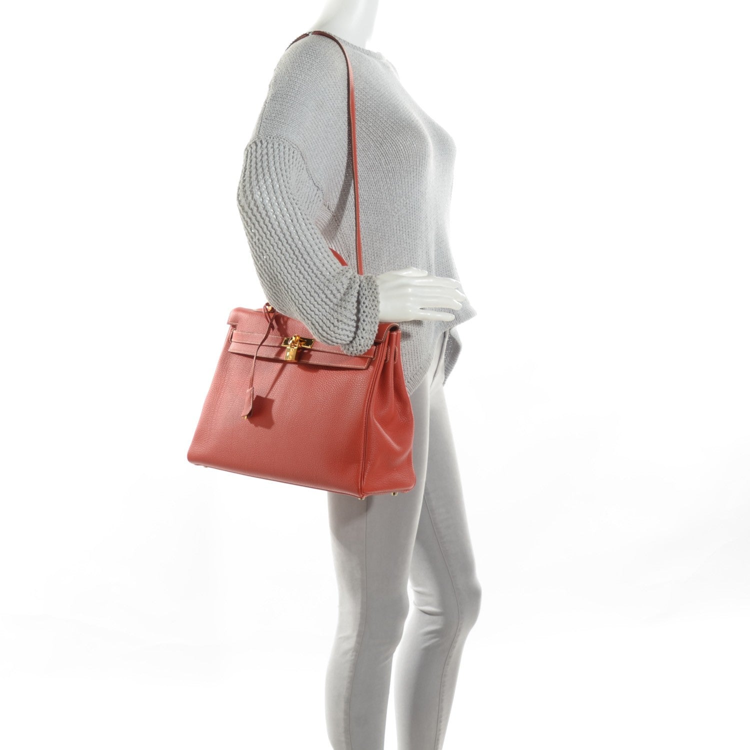 Hermes Togo Kelly Retourne 35 Sanguine 2 of 17