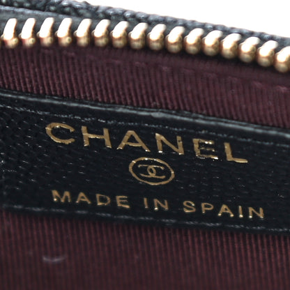 Chanel Caviar Quilted Flap Zip Card Holder Black 7 of 11