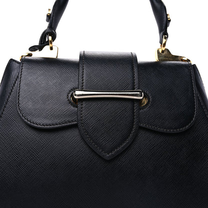 Prada Saffiano Lux Sidonie Top Handle Bag Black 6 of 8