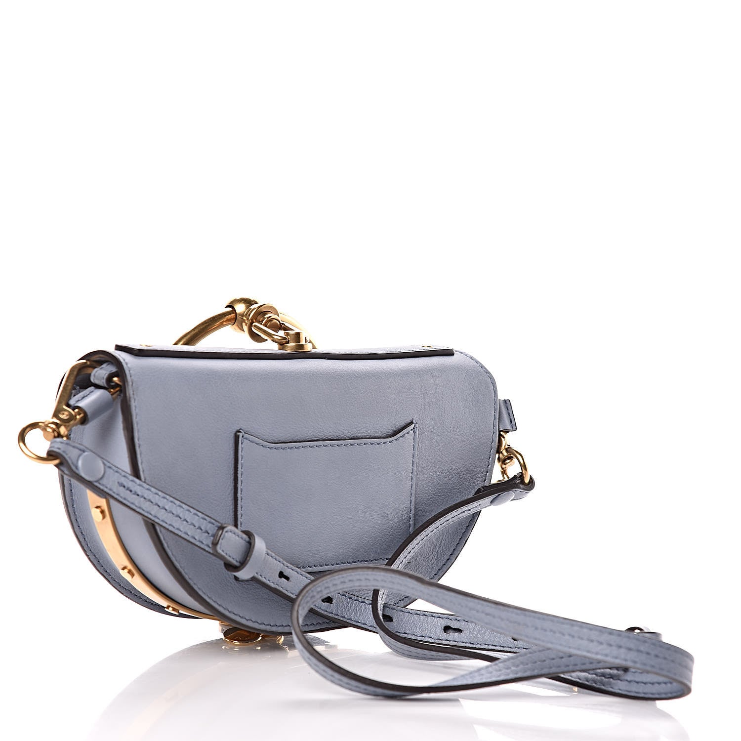 Chloe Calfskin Small Nile Bracelet Minaudiere Bag Washed Blue 3 of 8
