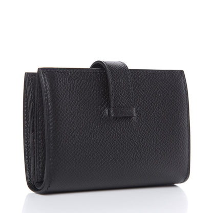 Hermes Epsom Bearn Card Holder Wallet Black 3 of 6