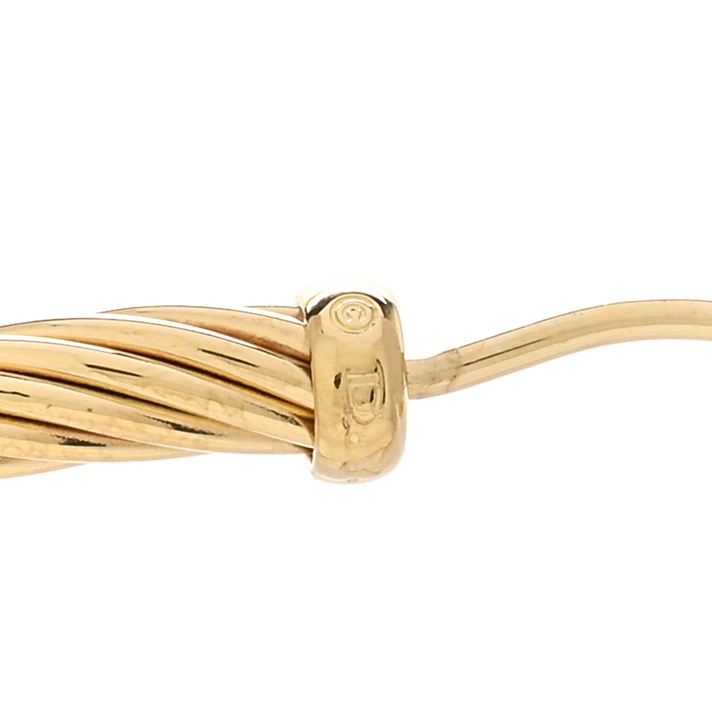 18K Yellow Gold Large Cable Classics Hoop Earrings