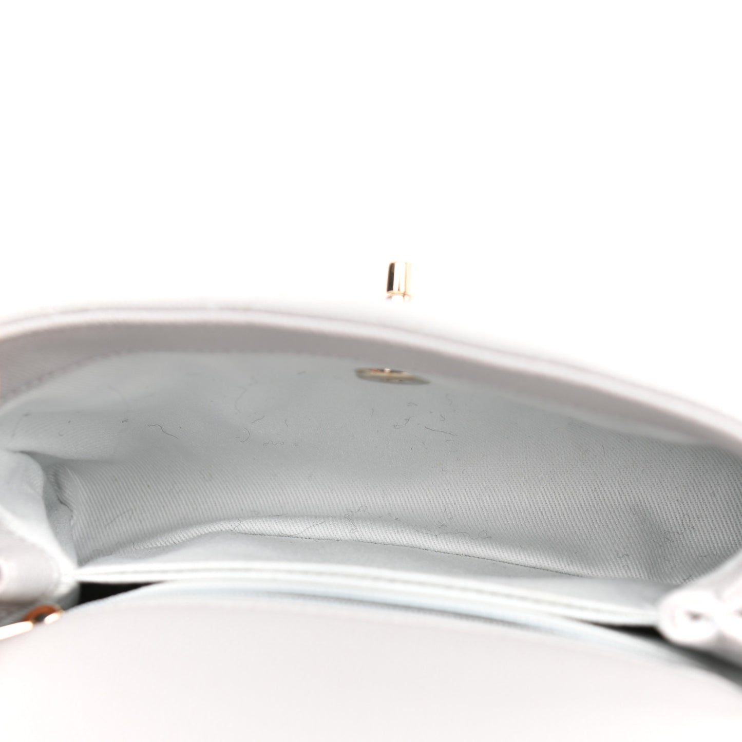 Caviar Quilted Mini Coco Handle Flap Light Grey