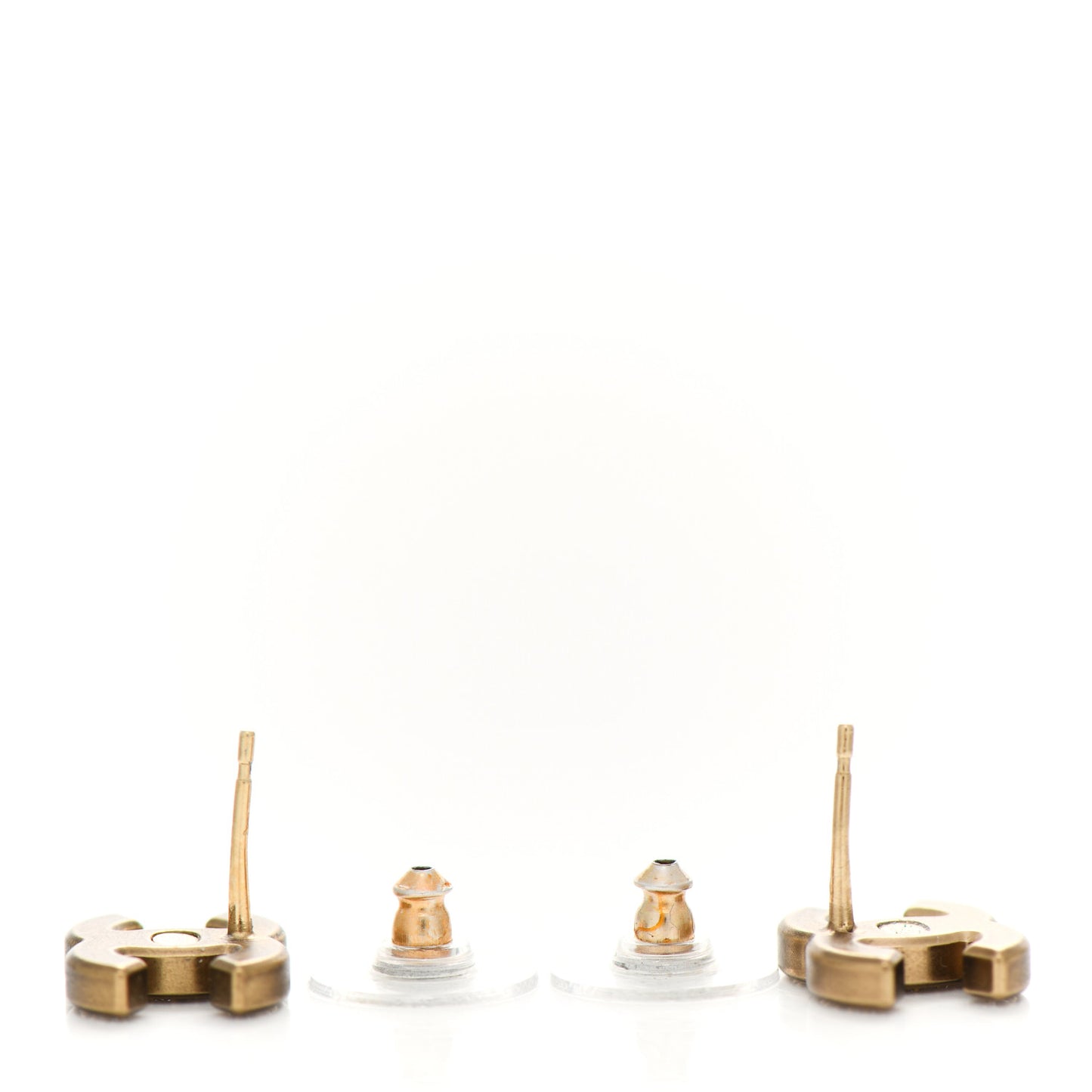 Crystal CC Earrings Gold