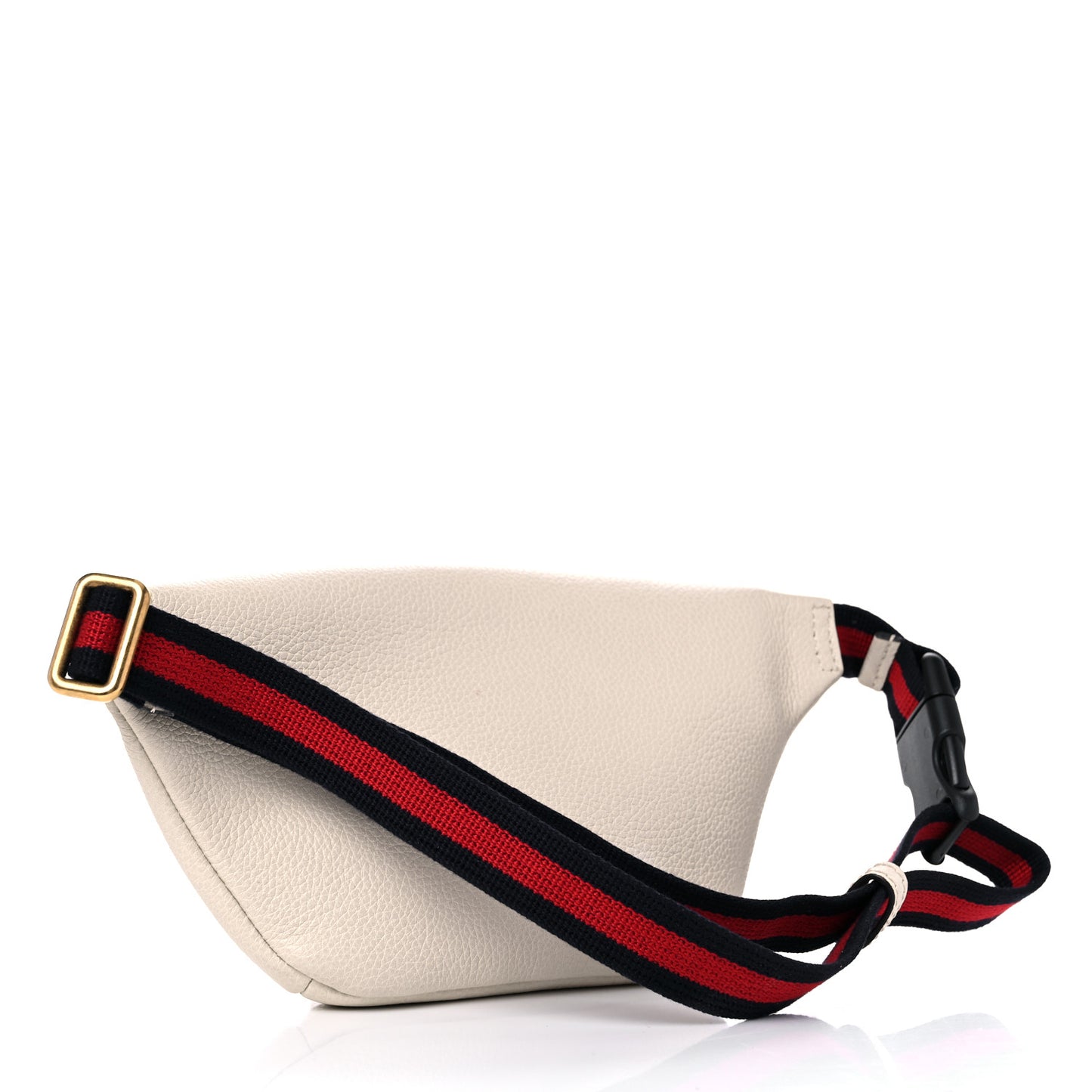 Grained Calfskin Small Logo Belt Bag White