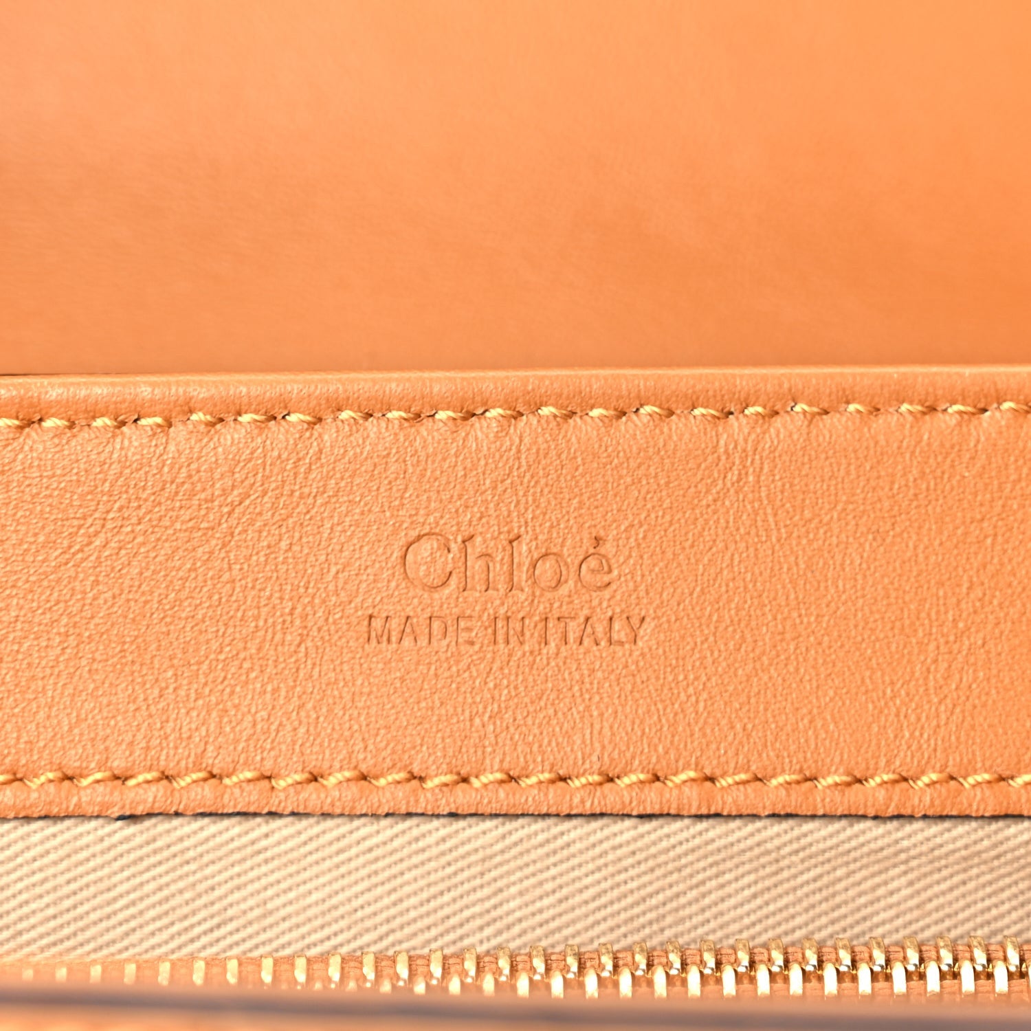 Chloe Calfskin Crocodile Embossed Small C Double Carry Autumnal Brown 5 of 8