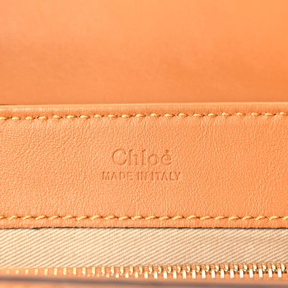 Chloe Calfskin Crocodile Embossed Small C Double Carry Autumnal Brown 5 of 8