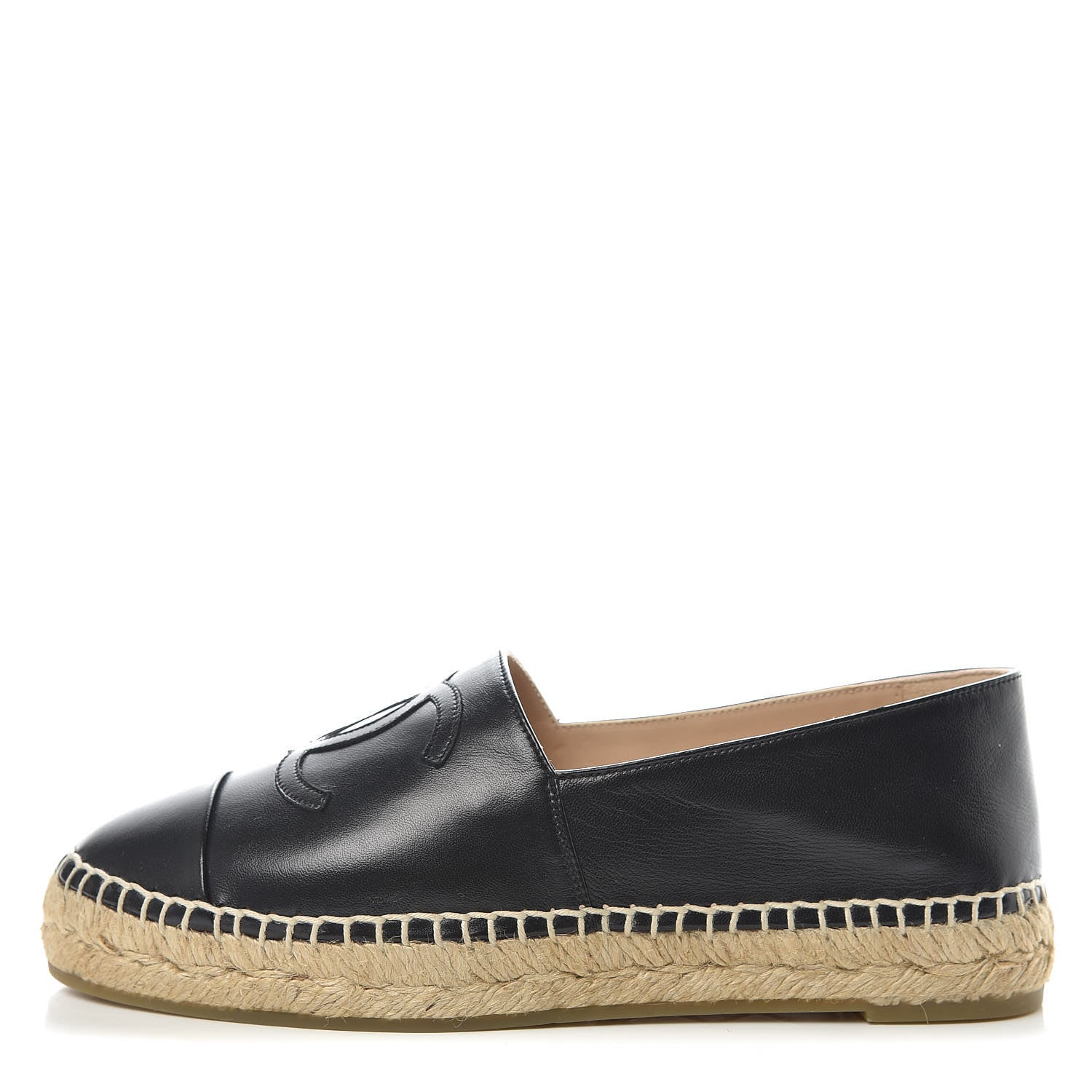 Chanel Lambskin CC Espadrilles 37 Black 1 of 10