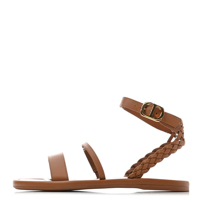 Christian Dior Calfskin Egee Sandals 36 Brown 1 of 4