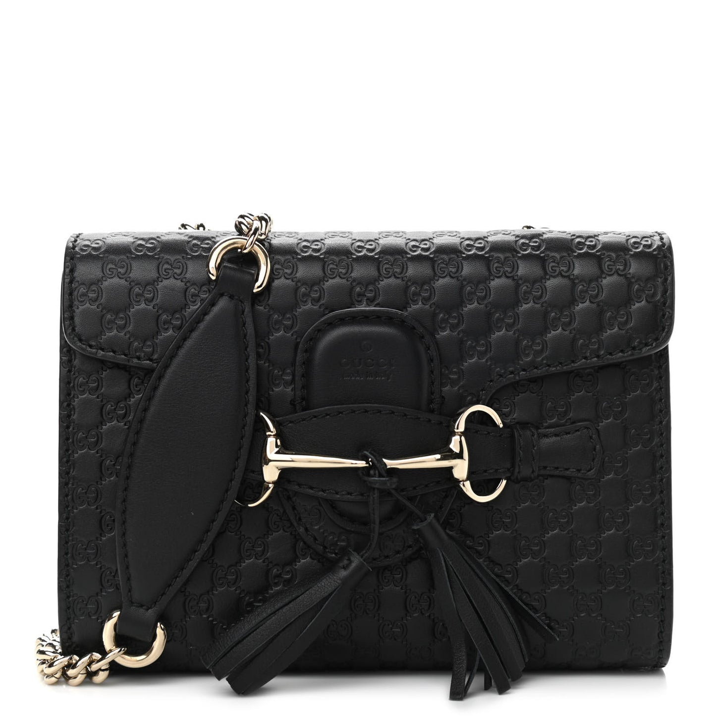 Microguccissima Mini Emily Shoulder Bag Black