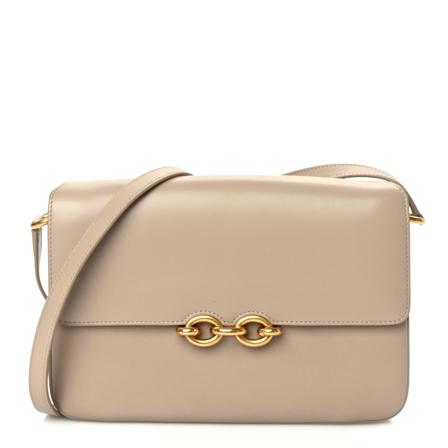 Saint Laurent Smooth Calfskin Le Maillon Satchel Beige 1 of 8
