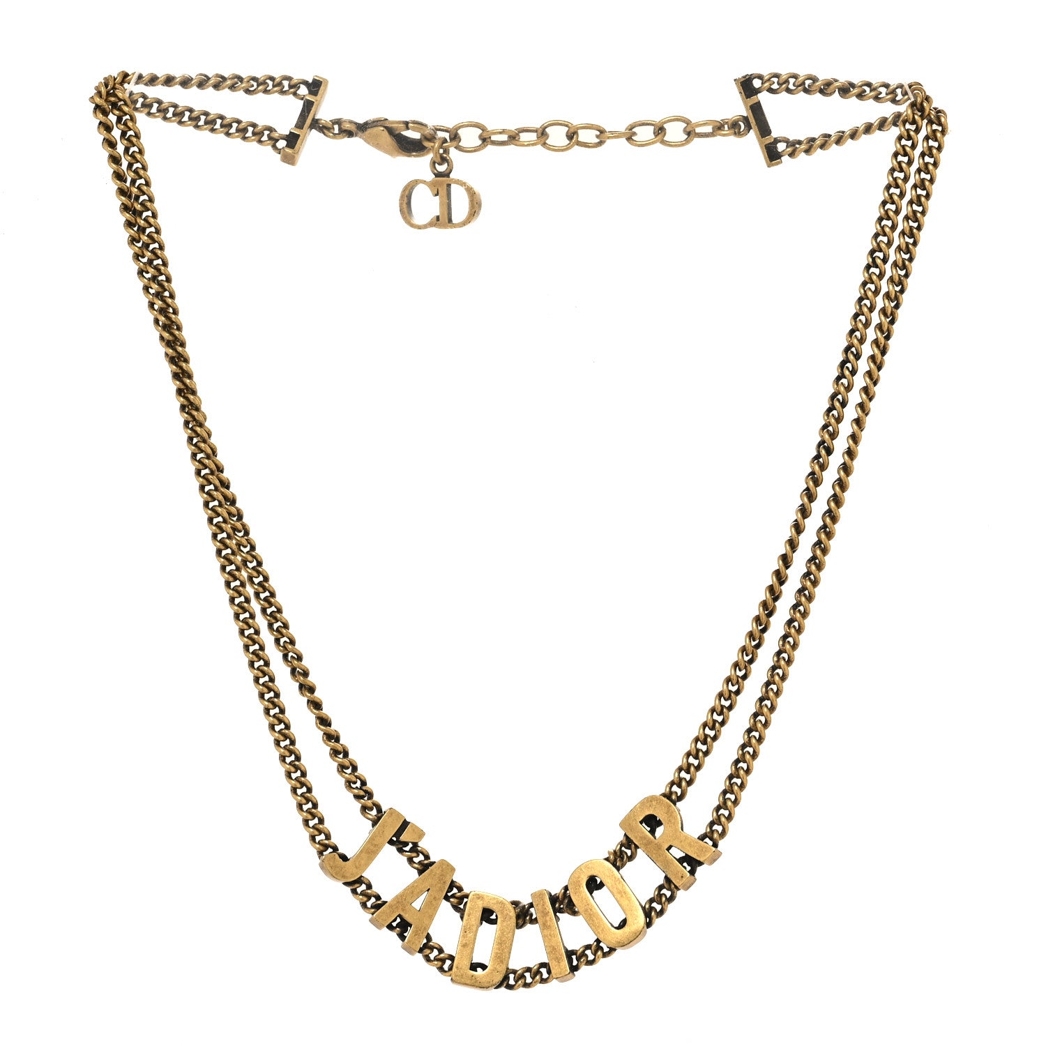 Christian Dior Metal J'Adior Choker Necklace Aged Gold 3 of 4