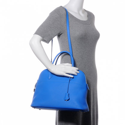 Hermes Taurillon Clemence Bolide 35 Bleu Hydra 2 of 8