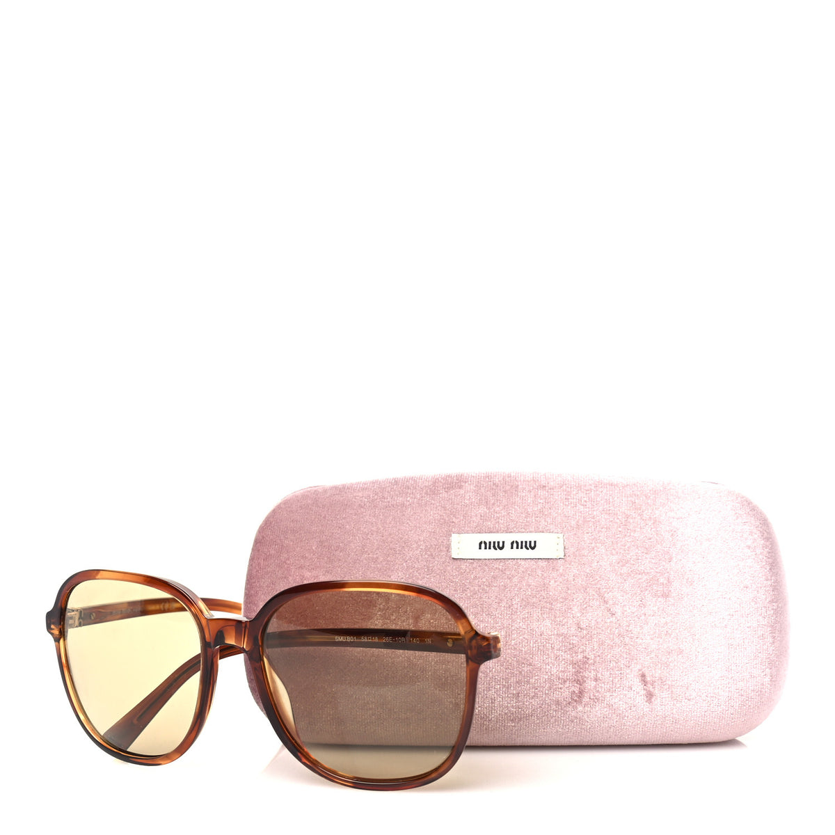 Acetate Pillow Miu Regard Sunglasses SMUB01 Striped Tobacco