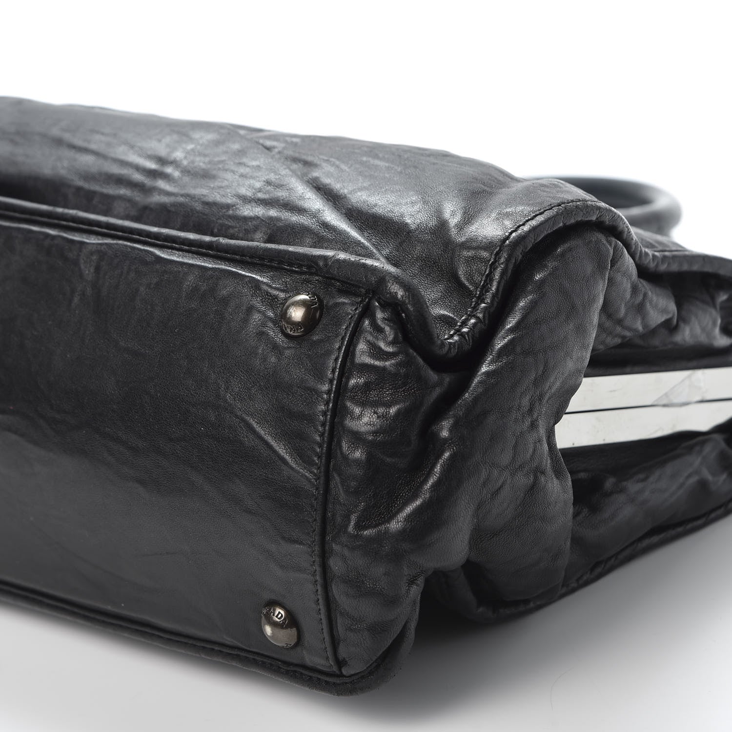 Prada Nappa Antique Tote Black 6 of 9