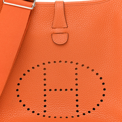 Hermes Taurillon Clemence Evelyne III PM Orange 8 of 10