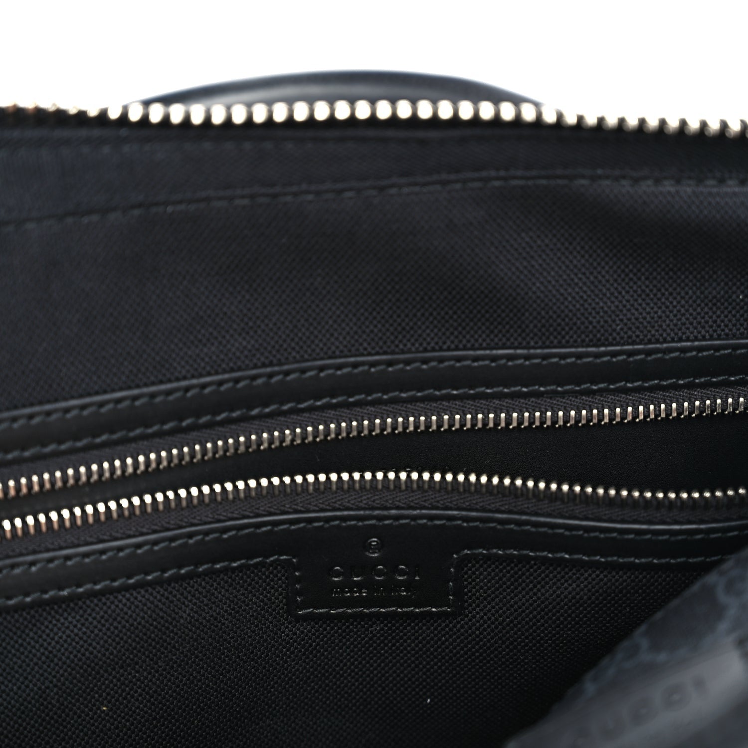 Gucci GG Supreme Monogram Appia Calfskin Web Briefcase Black 5 of 8