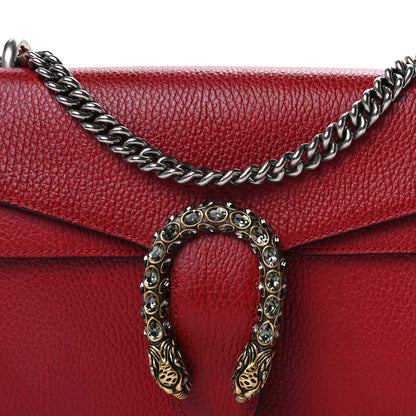 Gucci Dollar Calfskin Swarovski Crystal Small Dionysus Shoulder Bag  Hibiscus Red 6 of 8