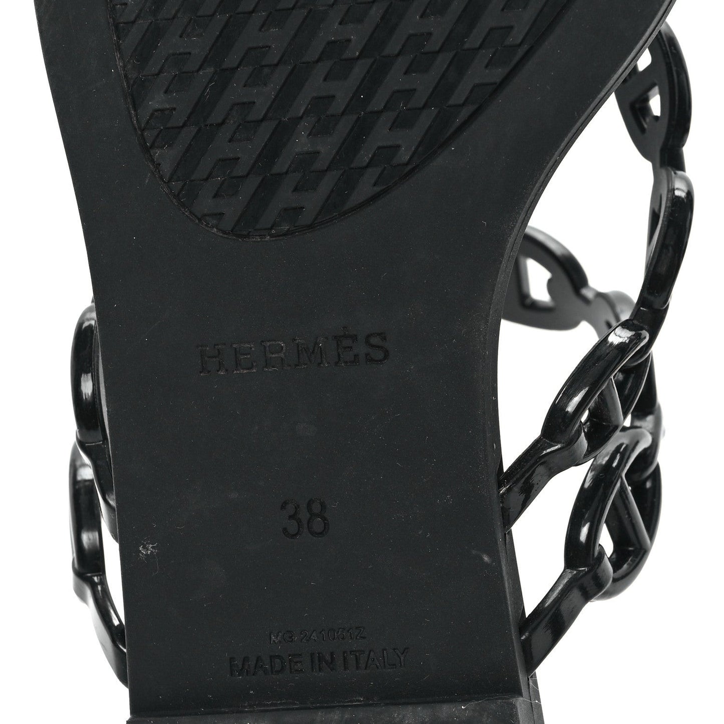 Rubber Chaine d'Ancre Rivage Sandals 38 Black