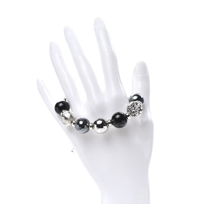 David Yurman Sterling Silver Black Onyx Hematite 14mm Elements Bead Bracelet 2 of 4