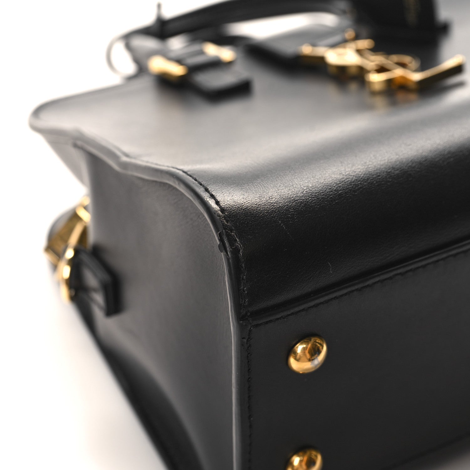 Saint Laurent Calfskin Monogram Baby Cabas Black 9 of 12