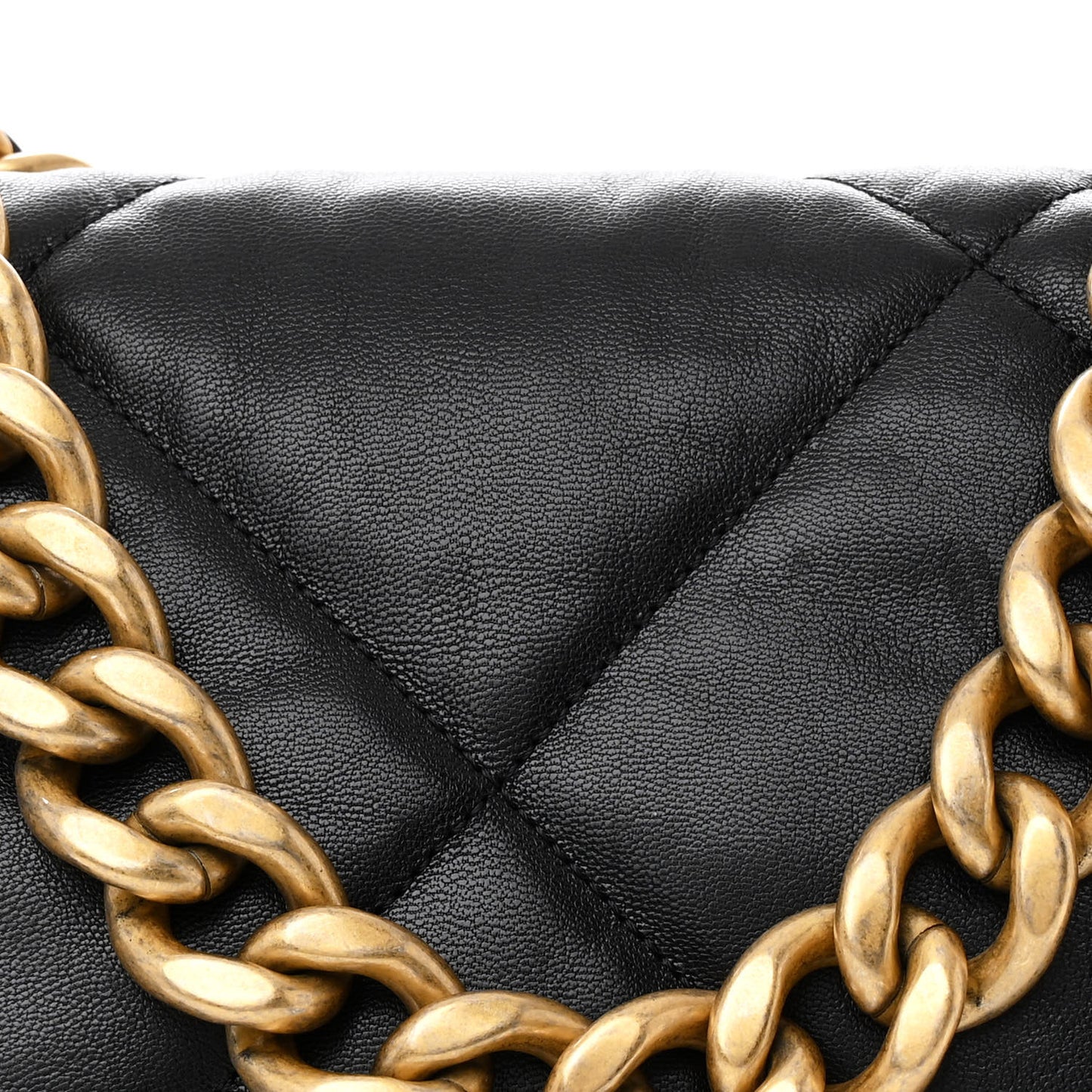 Goatskin Quilted Maxi Chanel 19 Flap Black