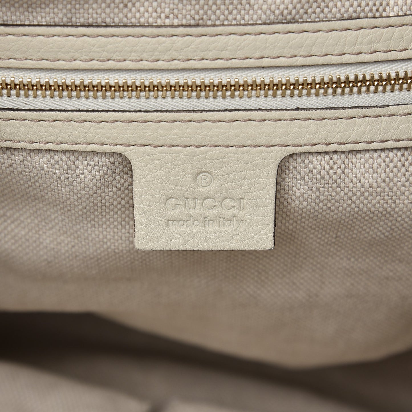 Pebbled Calfskin Medium Soho Chain Shoulder Bag Off White