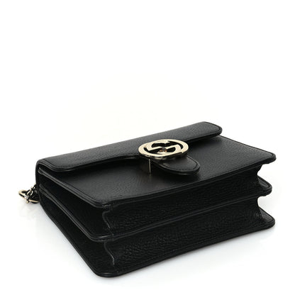 Gucci Dollar Calfskin Small Interlocking G Shoulder Bag Black 3 of 8