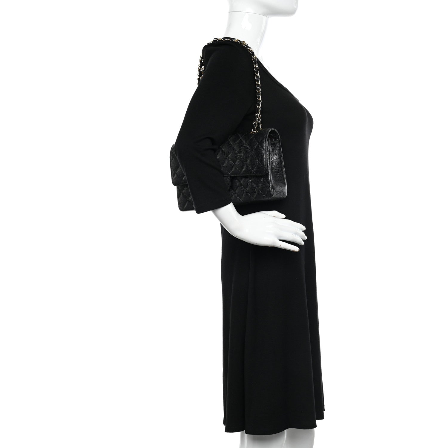 Chanel Caviar Quilted Medium Double Flap Black 2 of 11