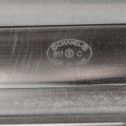 Chanel Canvas Pearl Enamel CC Cuff Green 5 of 5