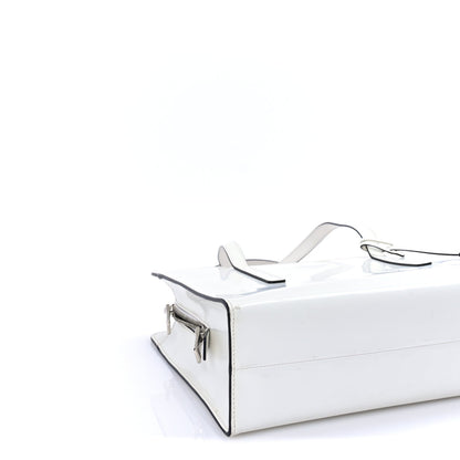 Prada Spazzolato Medium Re-Edition 1995 Double Handle Handbag White 7 of 7