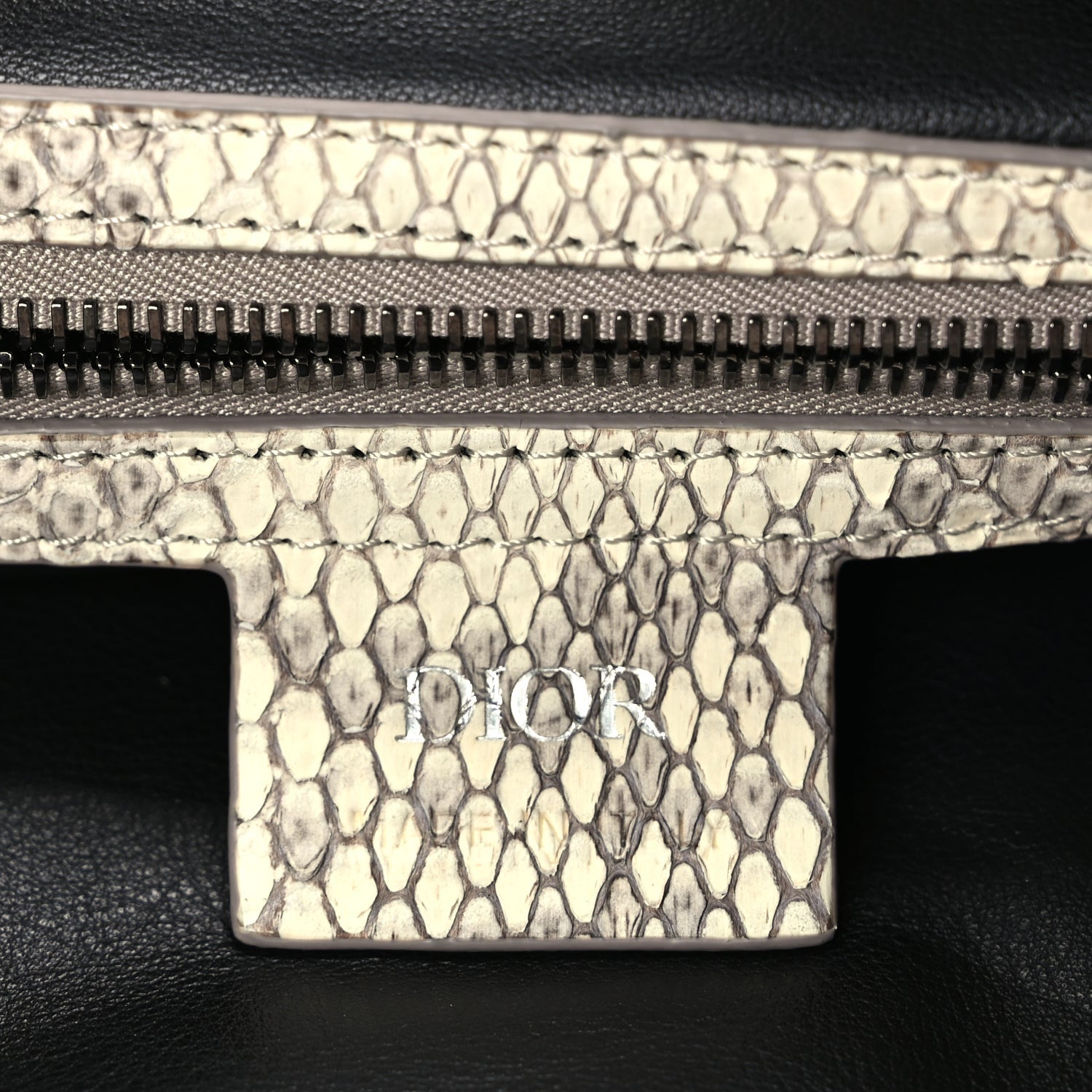 Christian Dior CHRISTIAN DIOR Snakeskin Saddle Soft Bag 5 of 8