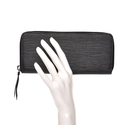 Louis Vuitton Epi Clemence Wallet Black 2 of 7