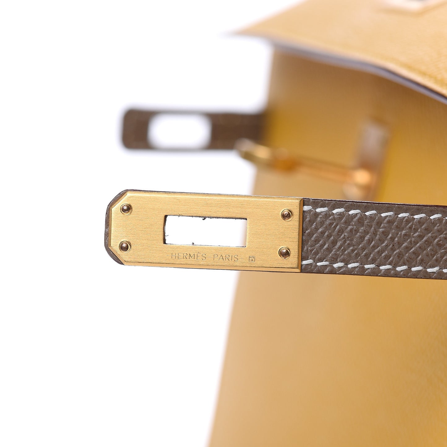 Epsom Horseshoe Kelly Sellier 25 Jaune Ambre Etoupe
