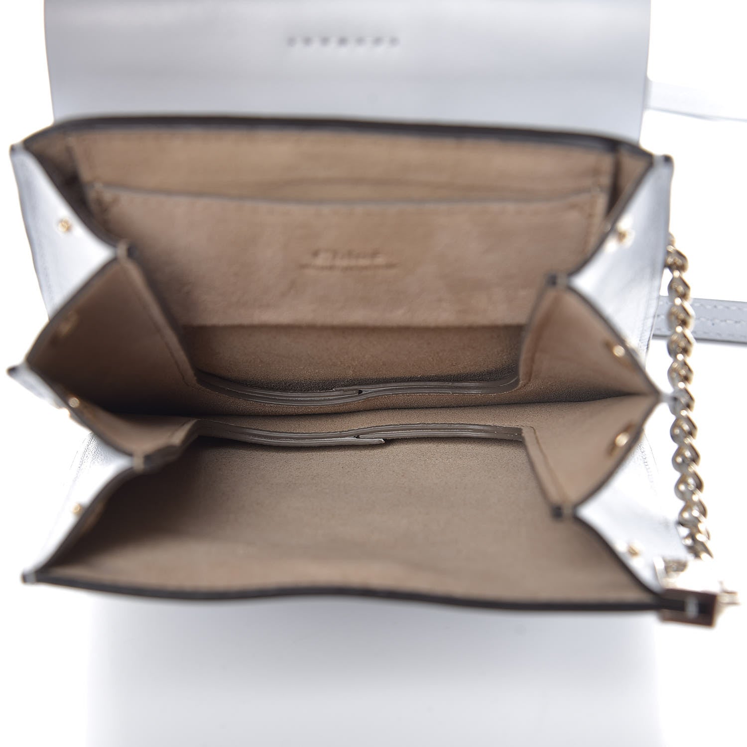 Chloe Suede Calfskin Mini Faye Bracelet Bag Light Cloud 5 of 6