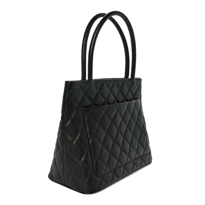 Chanel Caviar Quilted Medallion Tote Black 3 of 10