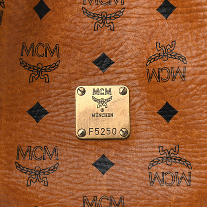 MCM Visetos Drawstring Bucket Bag Cognac 18 of 20