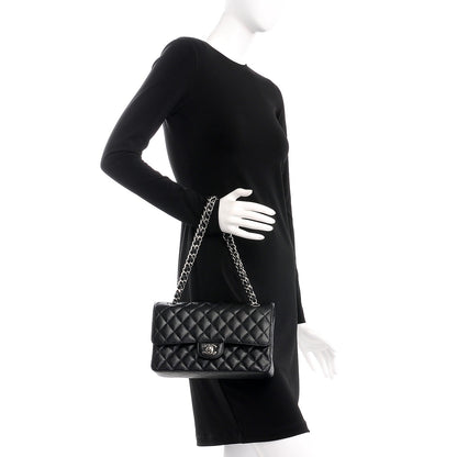 Chanel Caviar Quilted Medium Double Flap Black 3 of 9