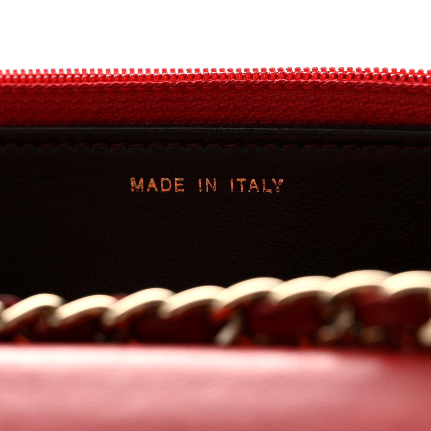 Lambskin Quilted Trendy CC Wallet On Chain WOC Red