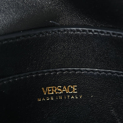 Versace Suede Studded Medusa Chain Clutch Black 5 of 8