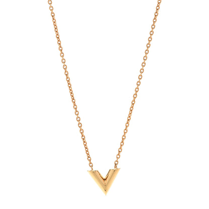 Louis Vuitton Essential V Necklace Gold 1 of 8