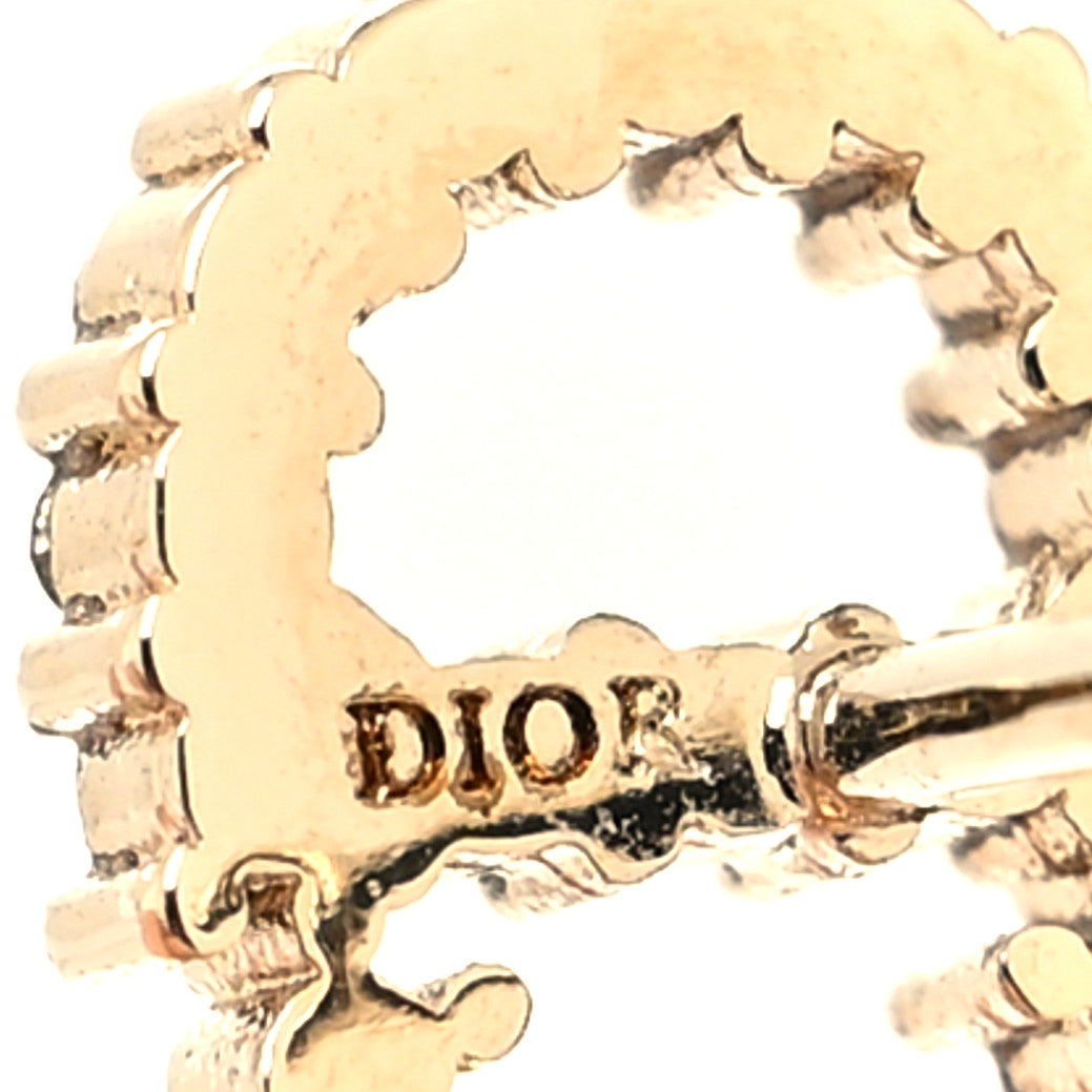 Christian Dior Crystal Clair D Lune Earrings Gold 4 of 4