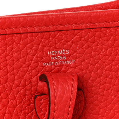 Hermes Taurillon Clemence Evelyne TPM Rouge De Coeur 6 of 11