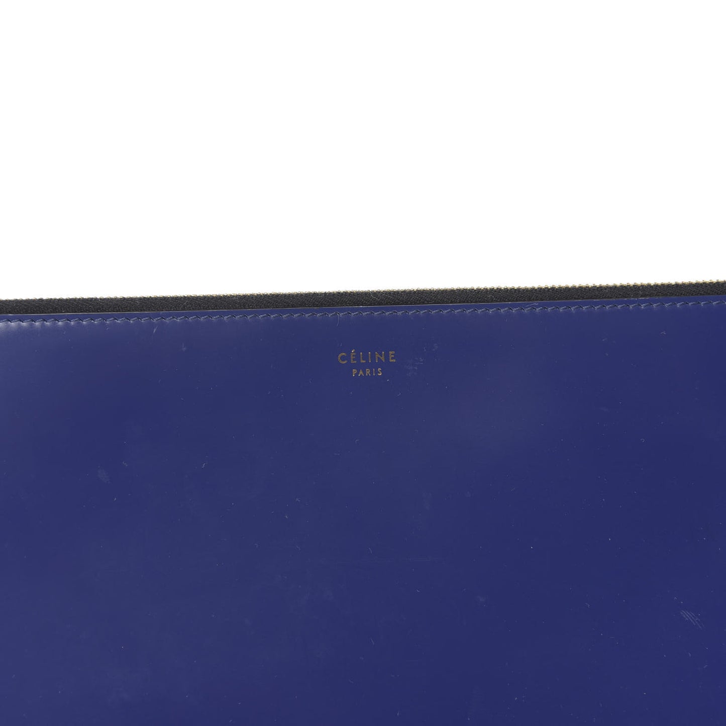Smooth Calfskin Zip Pouch Indigo