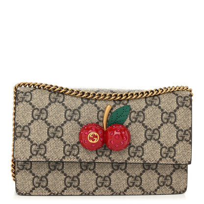 Gucci GG Supreme Monogram Mini Cherry Chain Bag 1 of 10