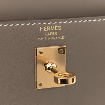 Hermes Swift Kelly Retourne 25 Etoupe 6 of 12