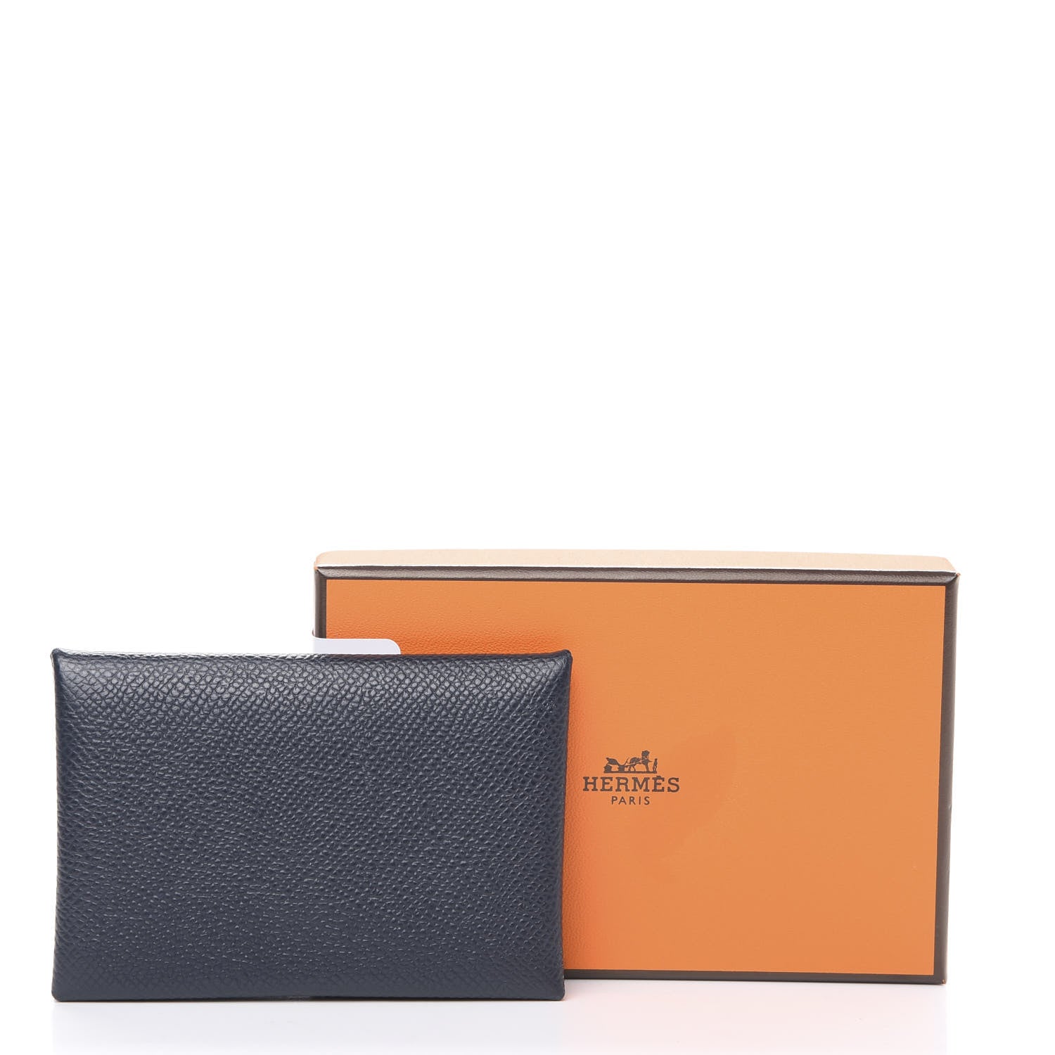 Hermes Epsom Calvi Card Case Bleu Nuit 8 of 8